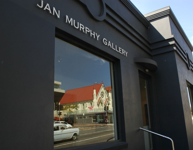Jan Murphy Gallery shop front and window on Brunswick St 