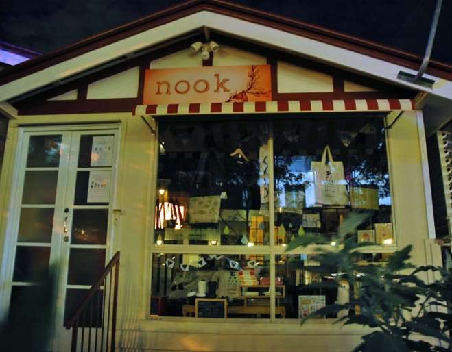 Nook shop in cottage on Browning St West End