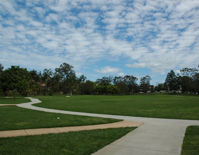 Bike track inside Perrin Park Toowong