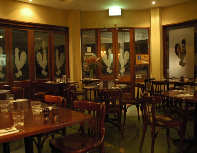 Inside dining area of the Continental cafe in New Farm