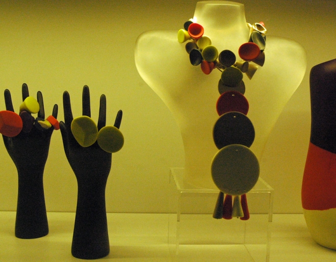 Jewels in window of Dinosaur Designs in Wintergarden Brisbane