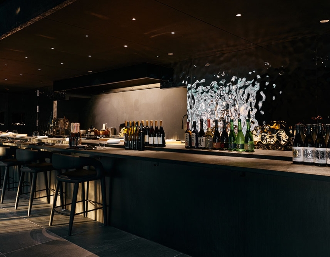 Dining room kitchen at +81 Sushi Kappo West End
