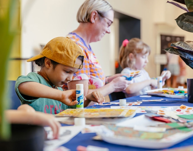 Kids doing activities at MoB