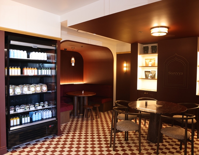 Interior of cafe