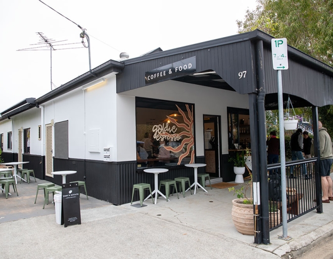 Front of Goldie Espresso 
