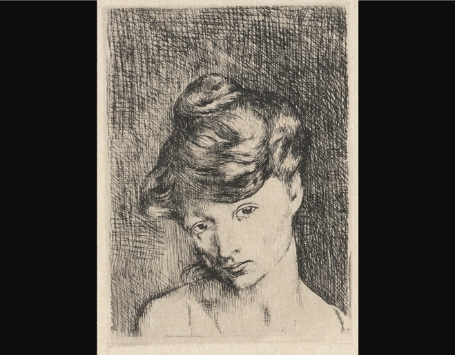 Pablo Picasso / Téte de Femme: Madeleine (from 'La Suite des Saltimbanques' series) 1905