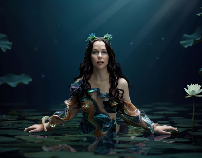Lady sitting under the water - Rusalka Opera Queensland