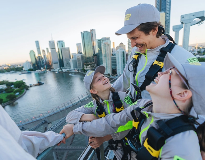 Family at top of Story Bridge