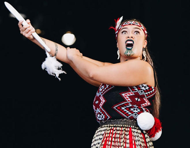 Maori dancer at Waitangi Day Ipswich