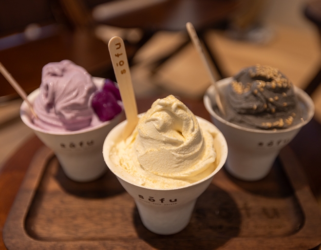 Three gelatos