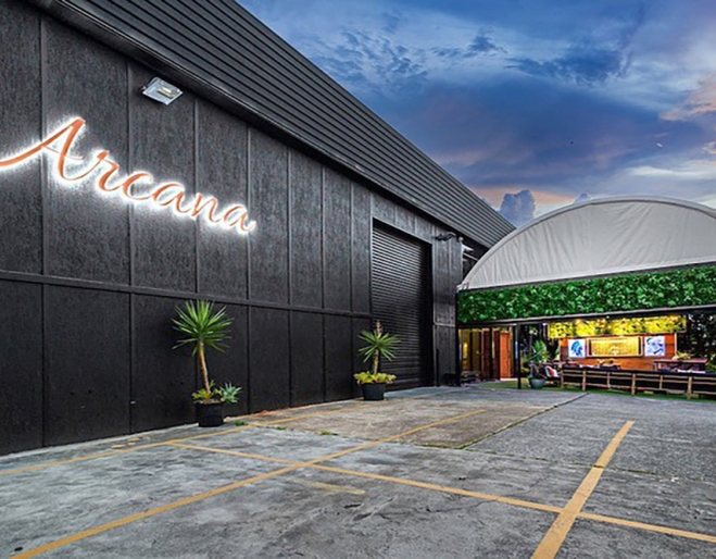 Exterior facade of Arcana event space