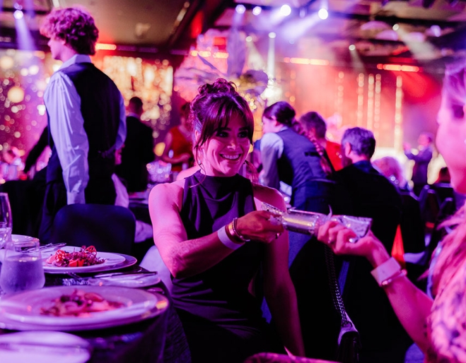 People dining at The Star Christmas