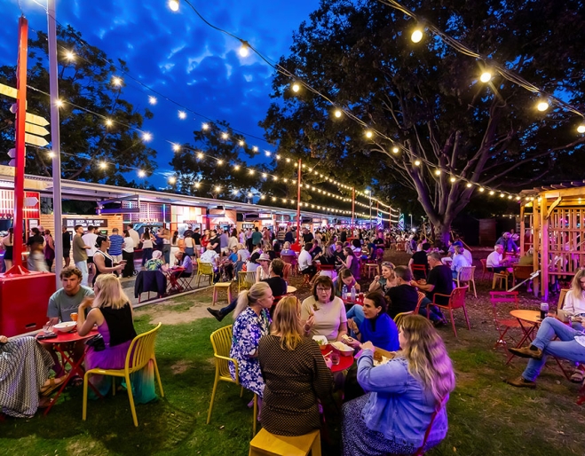 Crowds at Night Feast
