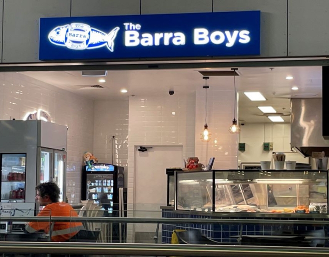 Shop frontage of The Barra Boys Moorooka
