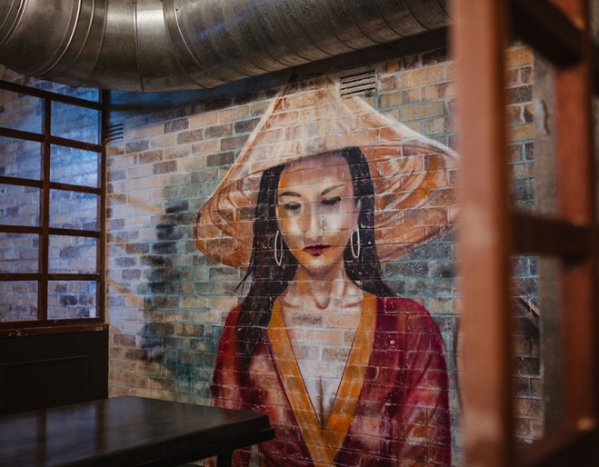 Wall art inside Big Boy Bangkok