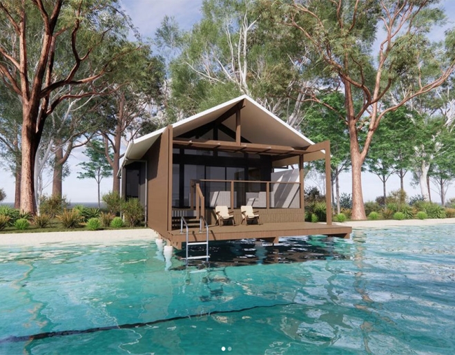 Overwater villa at Big4 Sandstone Point Holiday Resort