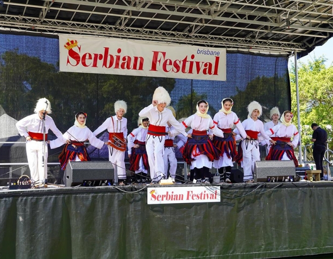 Dancers on stage Brisbane Serbian Festival