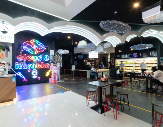 Entrance to Cloud 8 Karaoke at Westfield Mt Gravatt