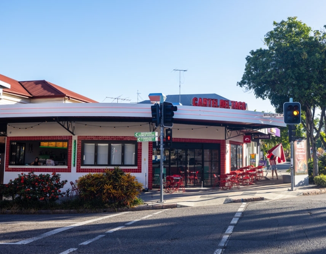 Exterior of Cartel Del Taco New Farm