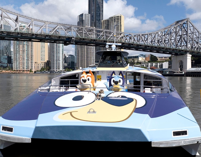Bluey CityDog on Brisbane River