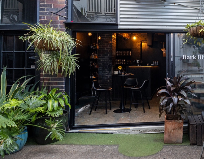 Entrance to Dark Blue Wine Bar Fortitude Valley
