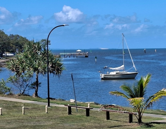 View of water from Deck Bar 