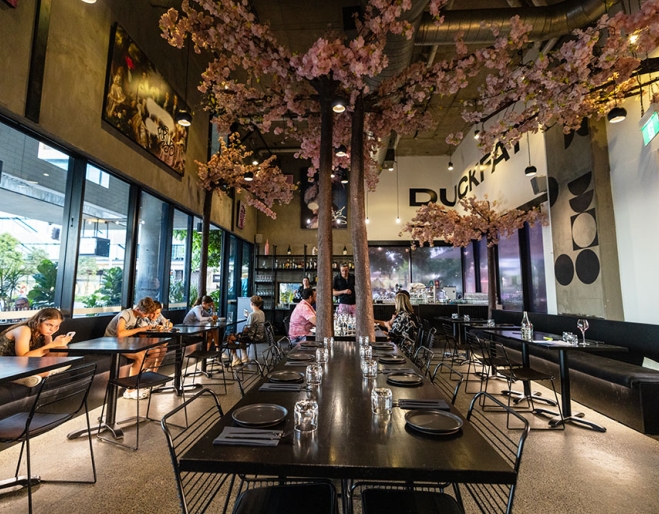 Seating inside Duckfat at Newstead 