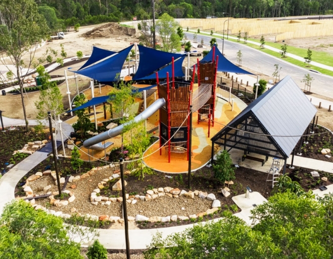 Aerial view of Glider Park 