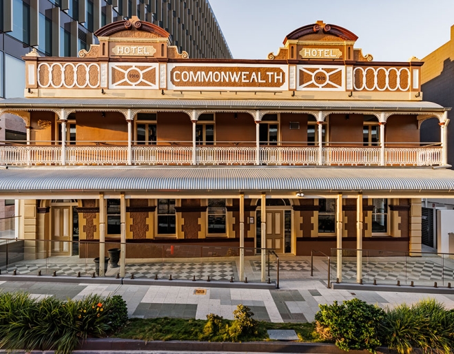 Exterior facade of Hotel Commonwealth Ipswich