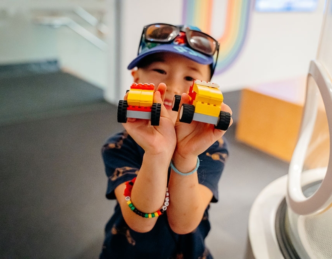 Kid with LEGO