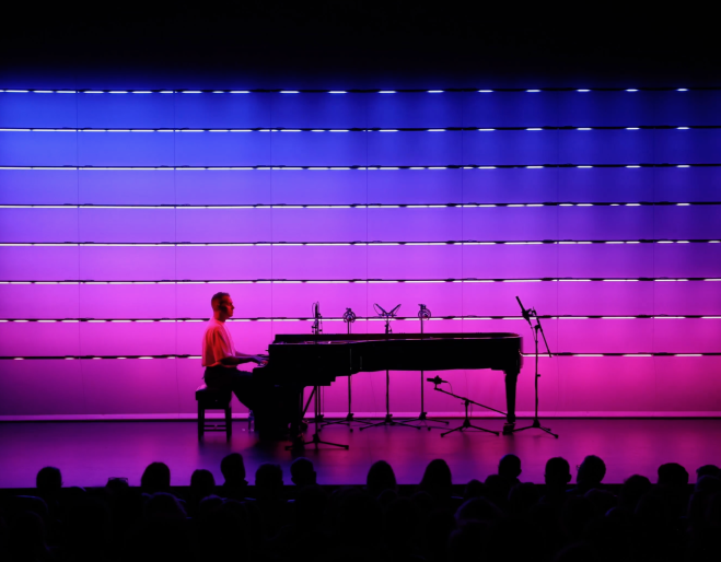 Josh Cohen pink backdrop