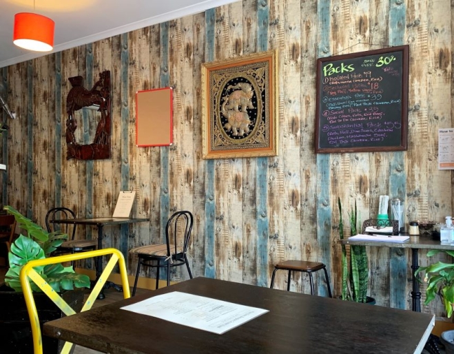 Seating inside Thai Smile Cooking Mt Gravatt 