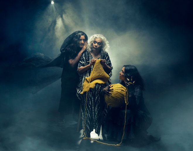 3 women conspiring, Macbeth, La Boite Theatre 
