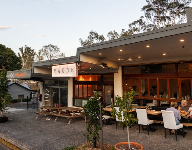 Facade of Maude Restaurant, Coorparoo