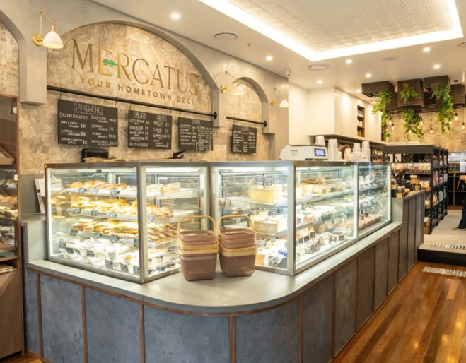 Counter inside Mercatus Deli