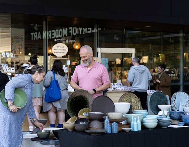QAGOMA Winter Design Market ceramics stall