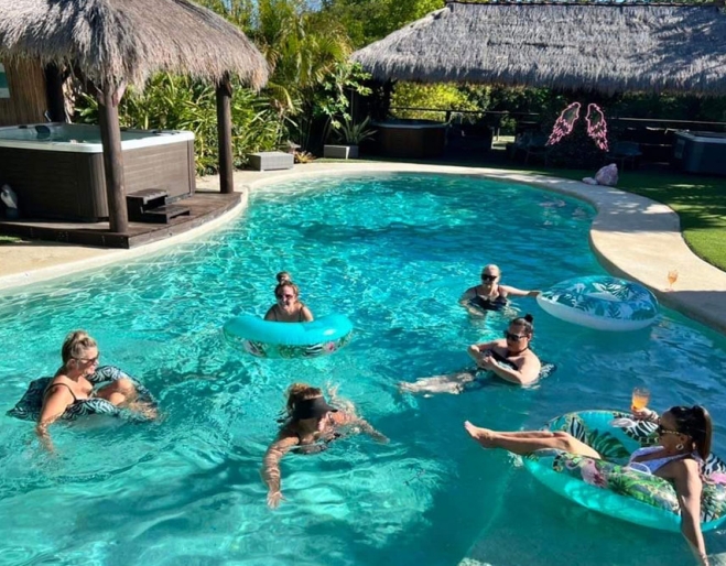 People in pool Muse Bath House Loganholme