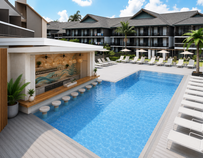 adults only escape pool area 