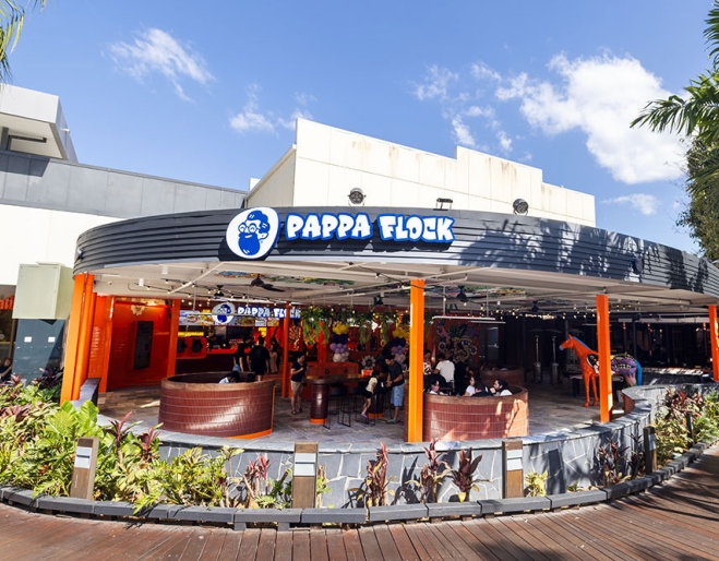 Exterior of Pappa Flock Westfield Mt Gravatt