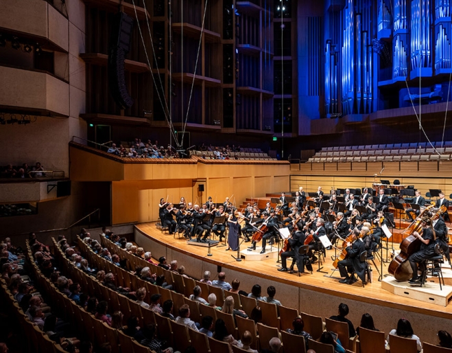 Orchestra on stage