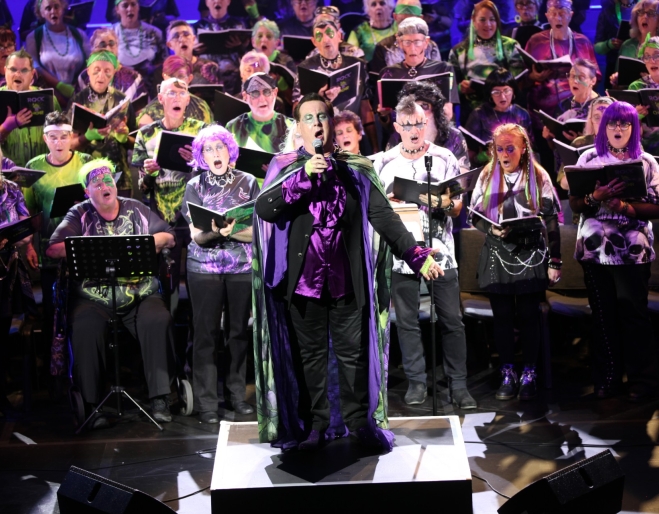 choir performance with lead vocalist 