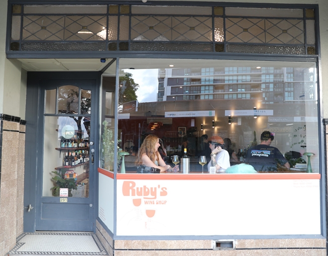 Entry to Ruby's Wine Shop
