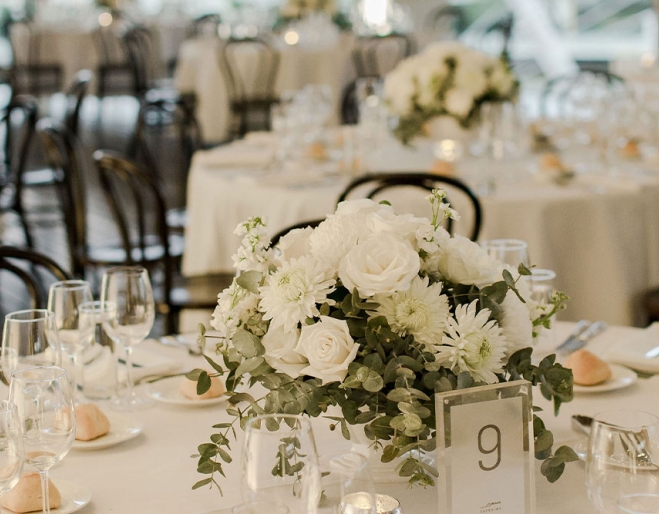 Table setting at GOMA Wedding