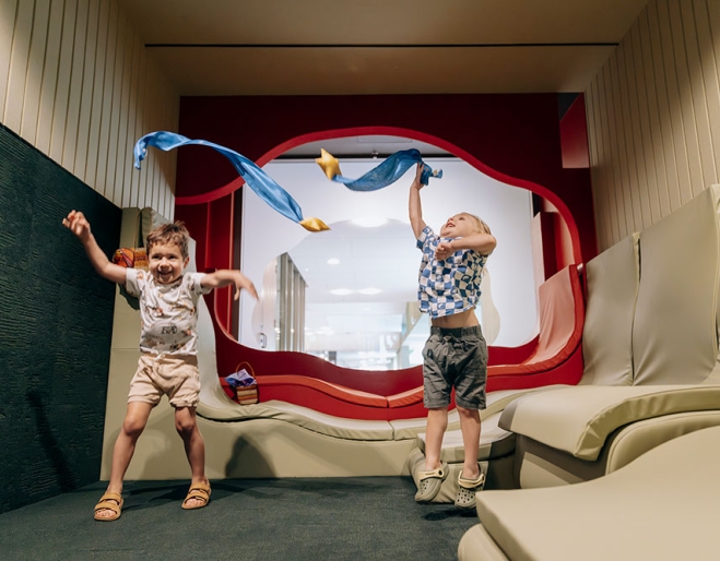 Kids playing in The Corner