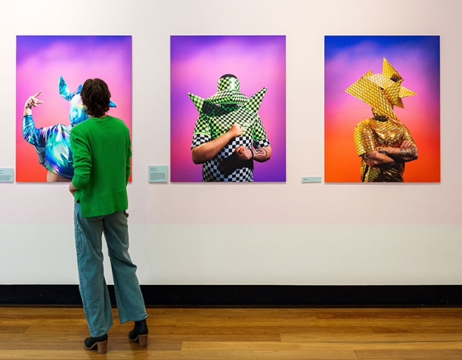 Women looking at art gallery Museum of Brisbane