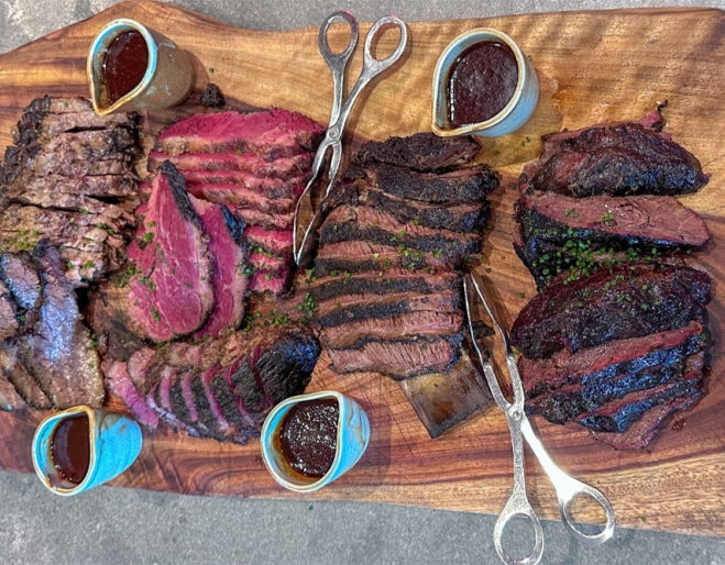 Plate of meat at Smokey Moo