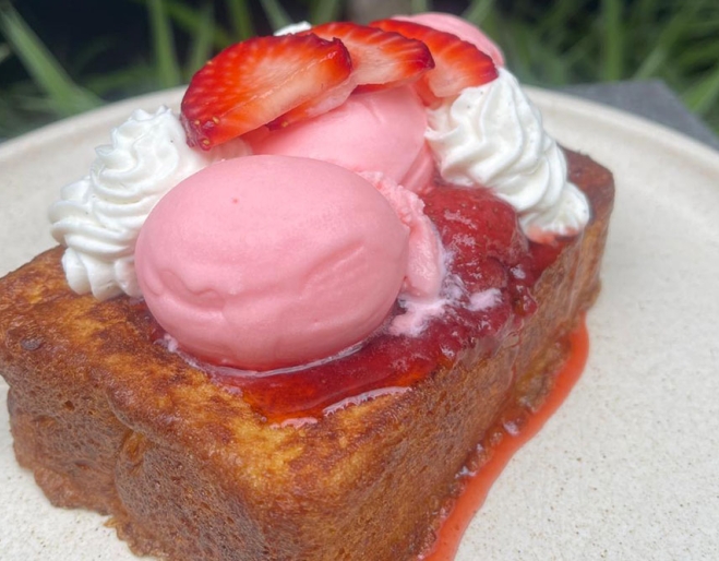 Strawberry sundae French toast Spicers Balfour