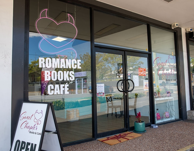 Outside of Sweet Chapter Books & Cafe