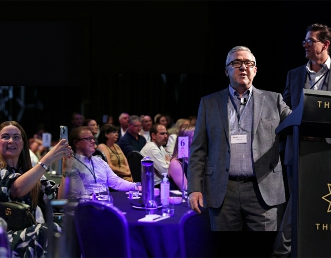 Man speaking at THRIVE