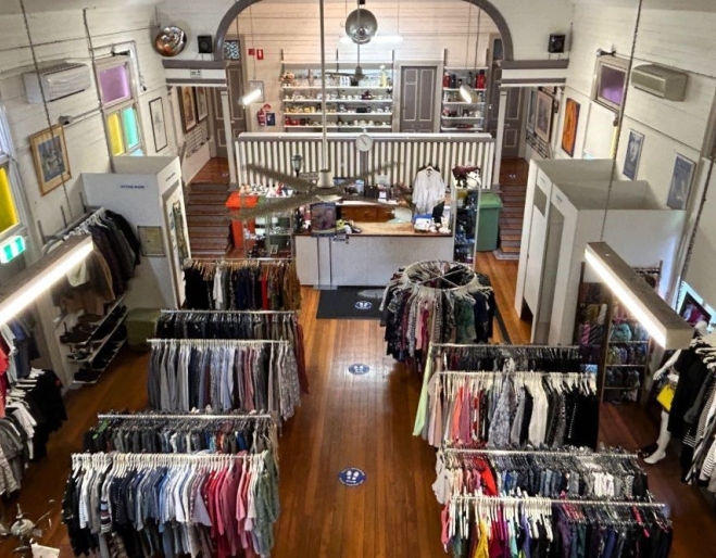 Inside of Vinnies op shop Paddington